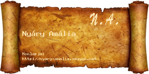 Nyáry Amália névjegykártya